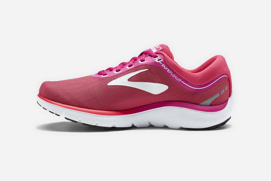 Brooks Israel Pureflow 7 Road Running Shoes Womens - Pink/White - BJP-351204